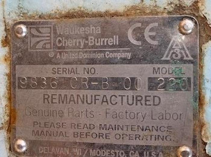 Used Waukesha Model 220 Positive Displacement Pump 220