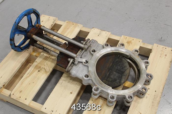 Used True Line 10" Hand Operated V-Port Knife Valve #43568