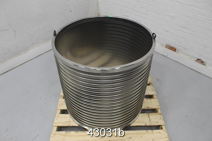 Unused Voith MSM 08/08 Stainless Steel Pressure Screen Basket, with .18mm (.007") Slots #43031