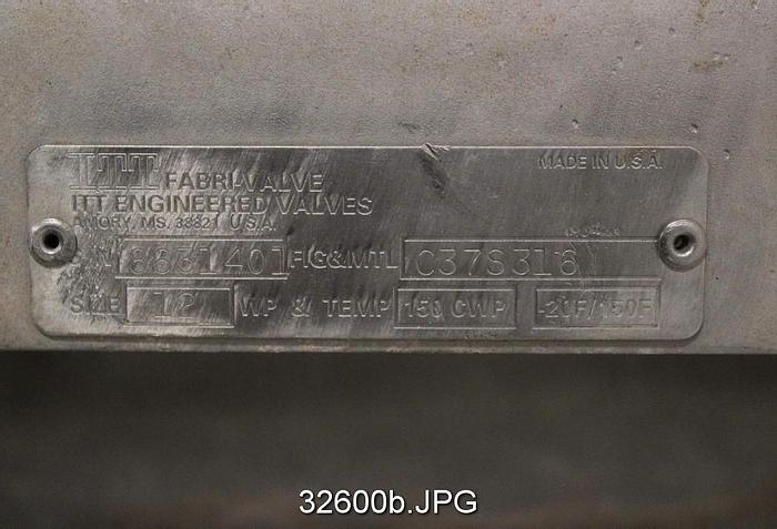 Used Fabri 8631401 12" Hand Operated Knife Gate Valve #32600