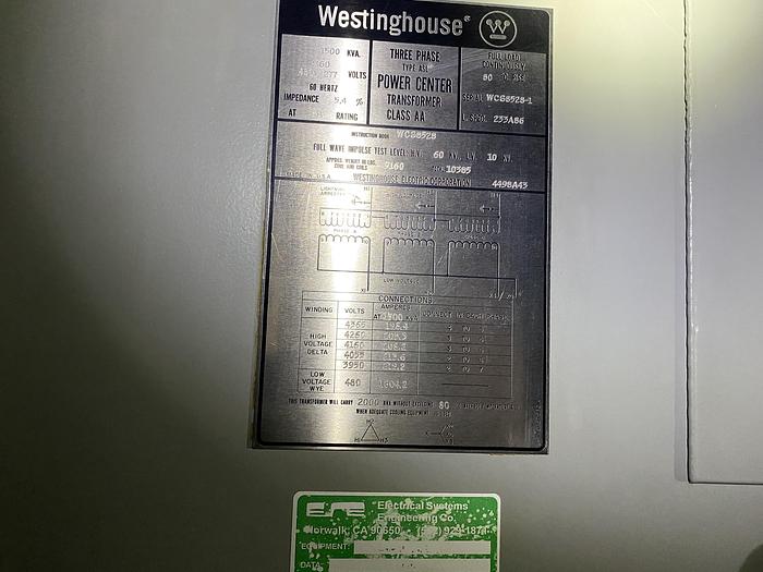 Used WESTINGHOUSE TRANSFORMER