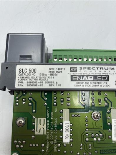 Used Allen Bradley SPECTRUM 1746sc-IN04vi Ser B