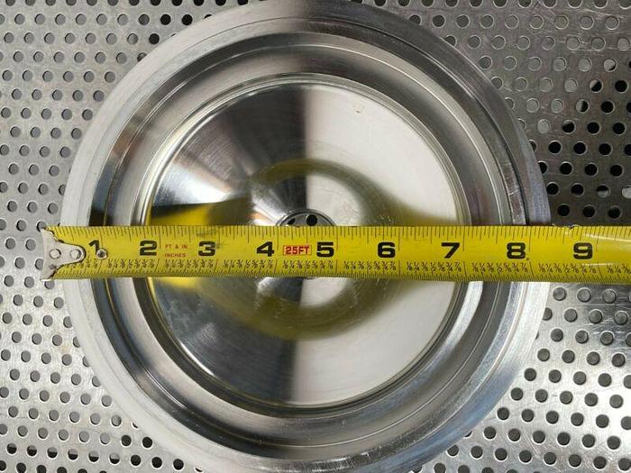 Used Stainless Steel Cylindrical 1 1/2" Sanitary Fitting to 8 1/2" OD Connection
