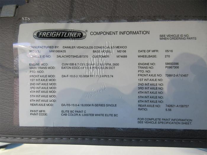 Used 2017 FREIGHTLINER BUSINESS CLASS M2 106