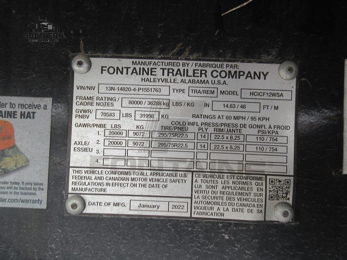 Used 2023 FONTAINE 48 ft x 102 in