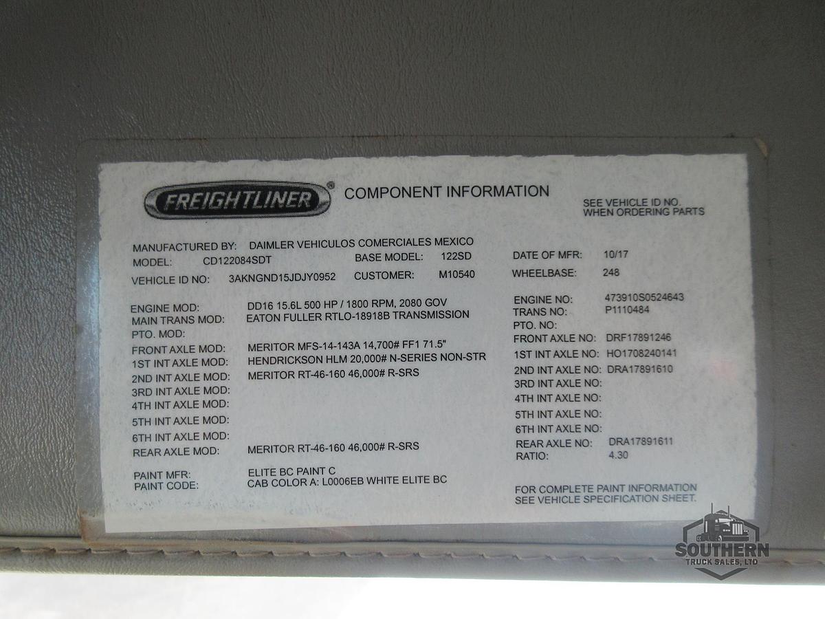 Used 2018 FREIGHTLINER 122SD