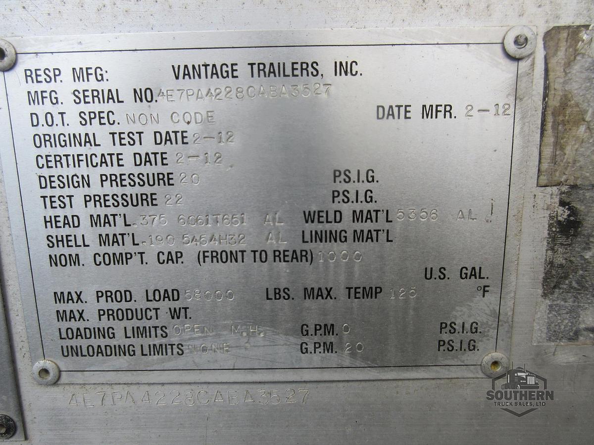 Used 2012 VANTAGE 1000 cu ft