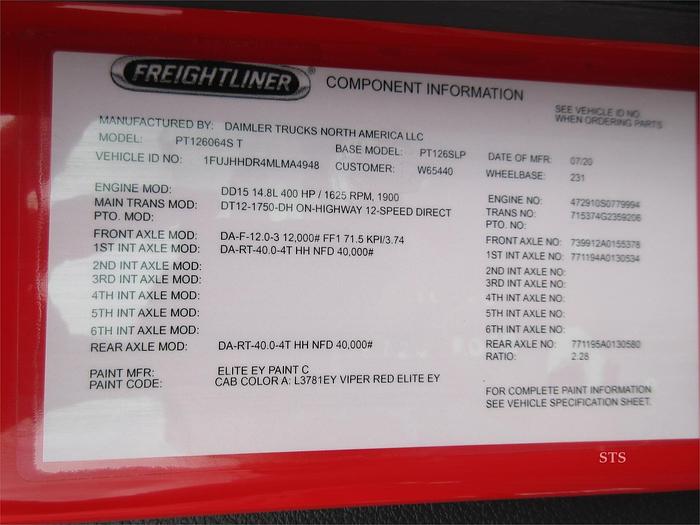 Used 2021 FREIGHTLINER CASCADIA 126