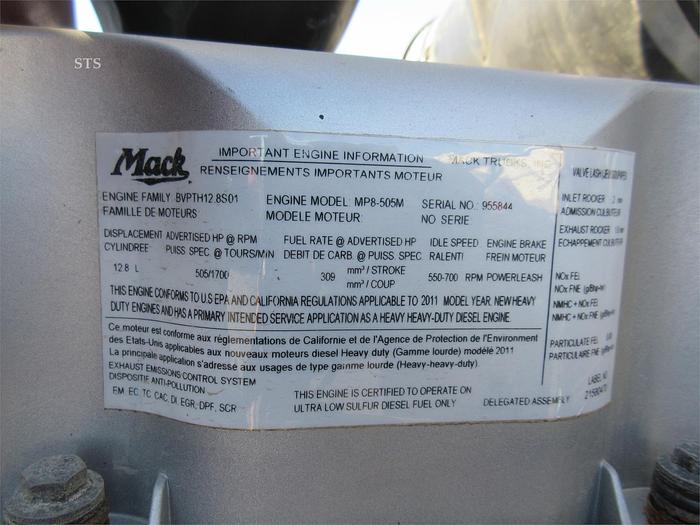 Used 2012 MACK GRANITE GU713