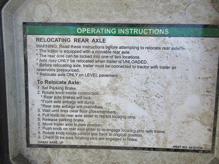 Used 2019 GREAT DANE 53 CAL LEGAL REAR SLIDE