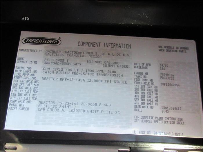 Used 2016 FREIGHTLINER CASCADIA 113