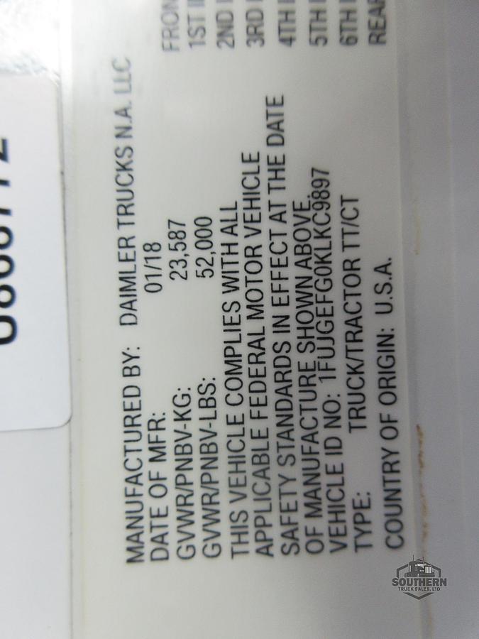 Used 2019 FREIGHTLINER CASCADIA 125