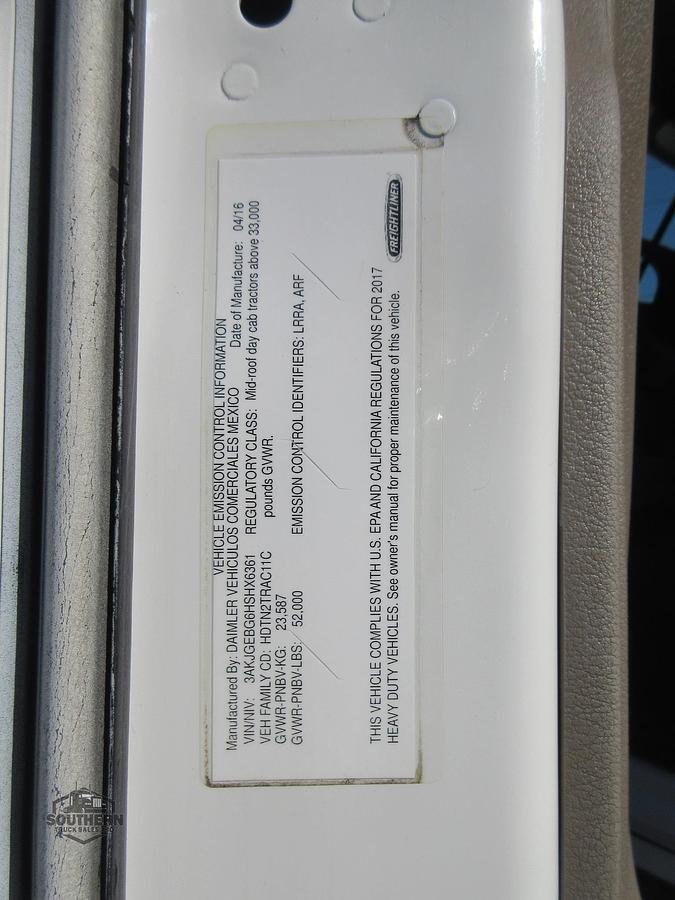 Used 2017 FREIGHTLINER CASCADIA 125