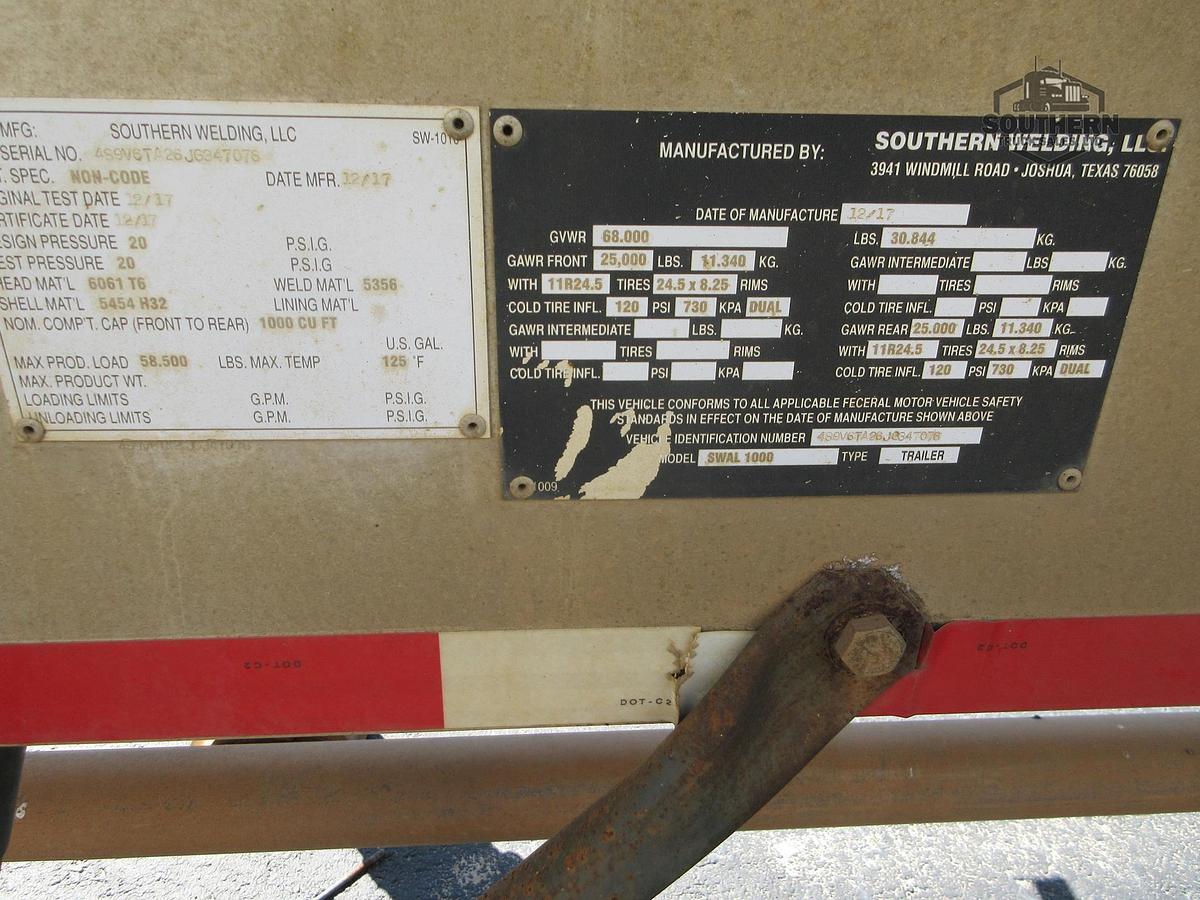 Used 2018 SOUTHERN WELDING 1000 cu ft