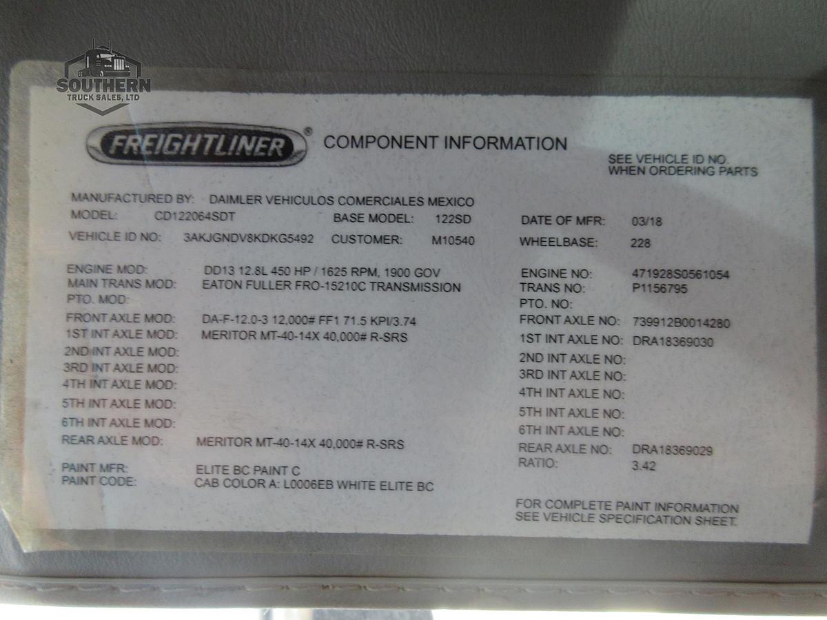 Used 2019 FREIGHTLINER 122SD
