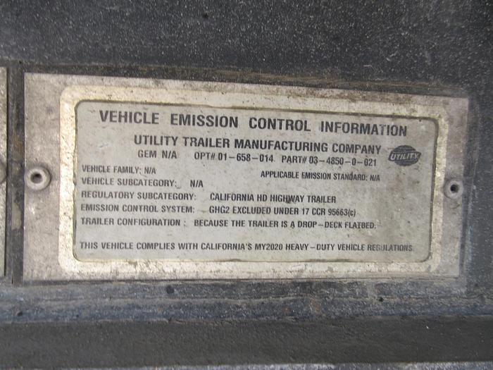 Used 2021 UTILITY 53 CAL LEGAL REAR SLIDE