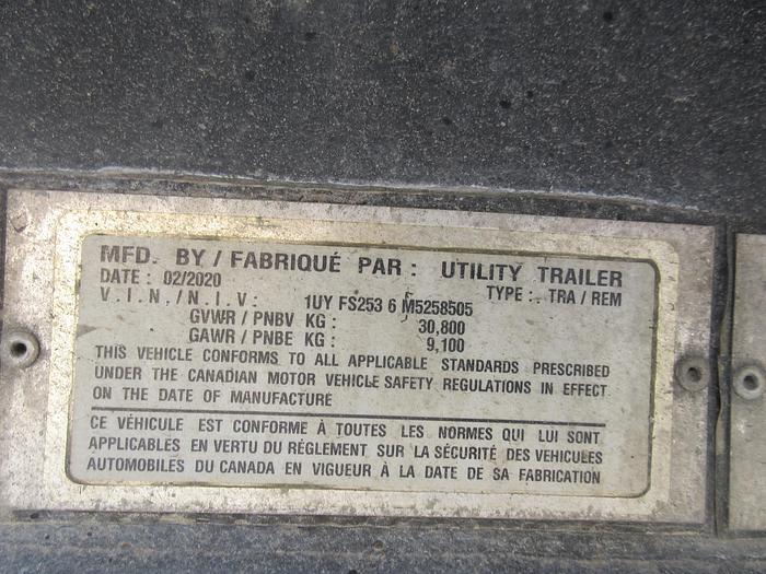 Used 2021 UTILITY 53 CAL LEGAL REAR SLIDE