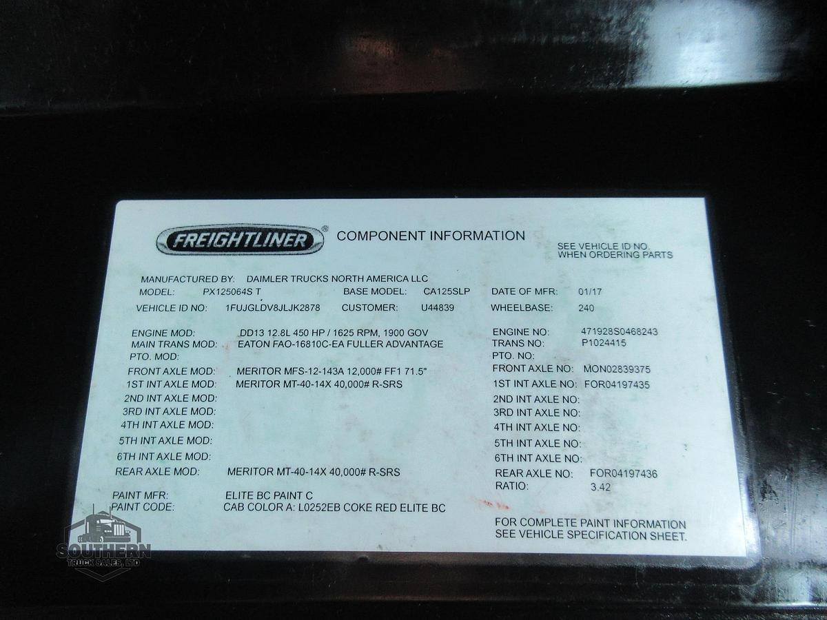 Used 2018 FREIGHTLINER CASCADIA 125