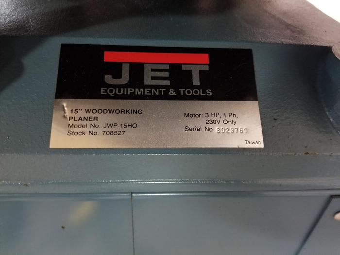 Used Jet JWP-15HO 15" Planer