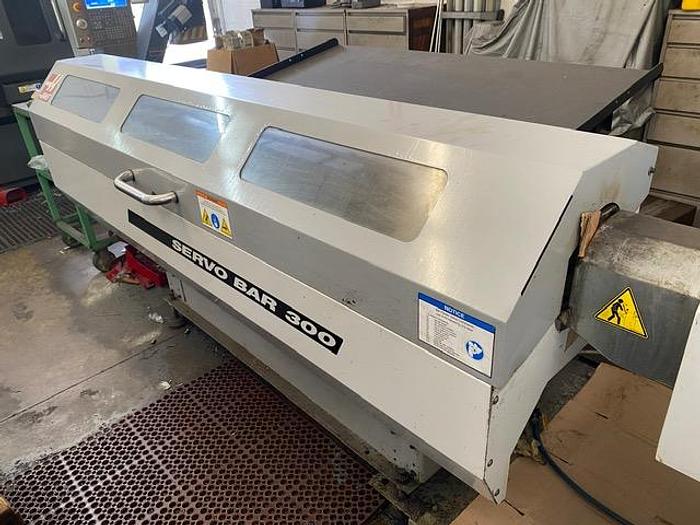 Used 2007 Haas CNC Lathe SL-10T & Servo Bar 300 Feeder