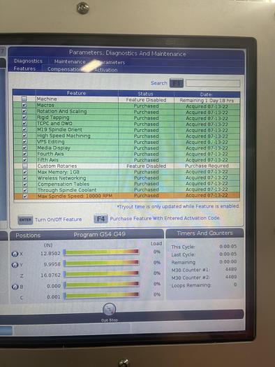 Used 2021 HAAS UMC 500 5-Axis Vertical Machining Center ***Only 518 Cutting Hours***