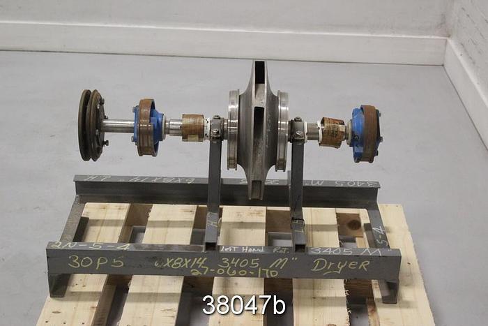 Used Goulds 3405 M 6x8x14 Pump Rotating Assembly, 6-Vane, 14.5" Diameter #38047