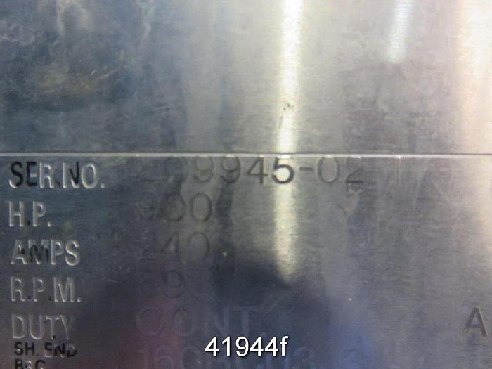 Used Siemens Induction Motor, 900 Hp, 595 Rpm, 2300 Volts #41944