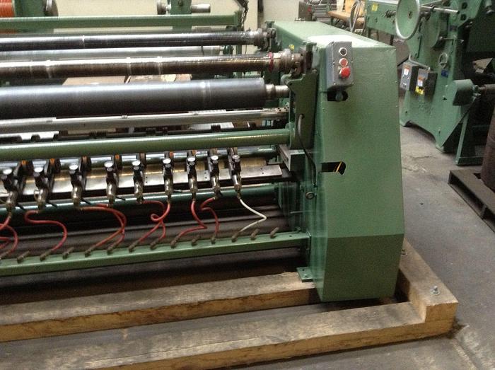 Used 74" RECONDITIONED DUSENBERY MODEL 260 FS DUPLEX CENTER SURFACE SLITTER REWINDER - PENDING JF