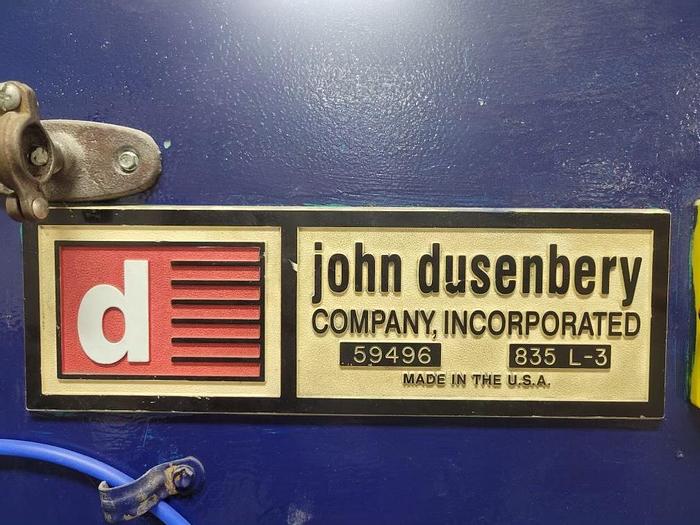 Used 63" DUSENBERY MODEL 835 L3 DUPLEX CANTILEVERED SLITTER REWINDER- (SALE PENDING)