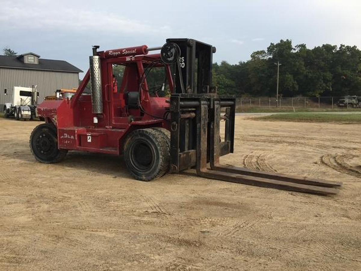 Used Bristal RS80 Forklift – 80,000 lb Capacity 24” Load Center – Diesel Engine – Direct Lift Mast – Fork Positioner – Hydraulic Boom – Low Base Weight