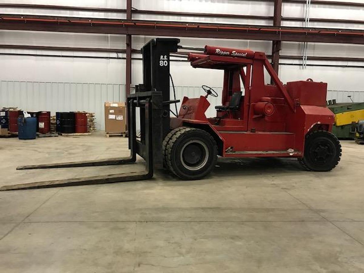 Used Bristal RS80 Forklift – 80,000 lb Capacity 24” Load Center – Diesel Engine – Automatic Transmission
