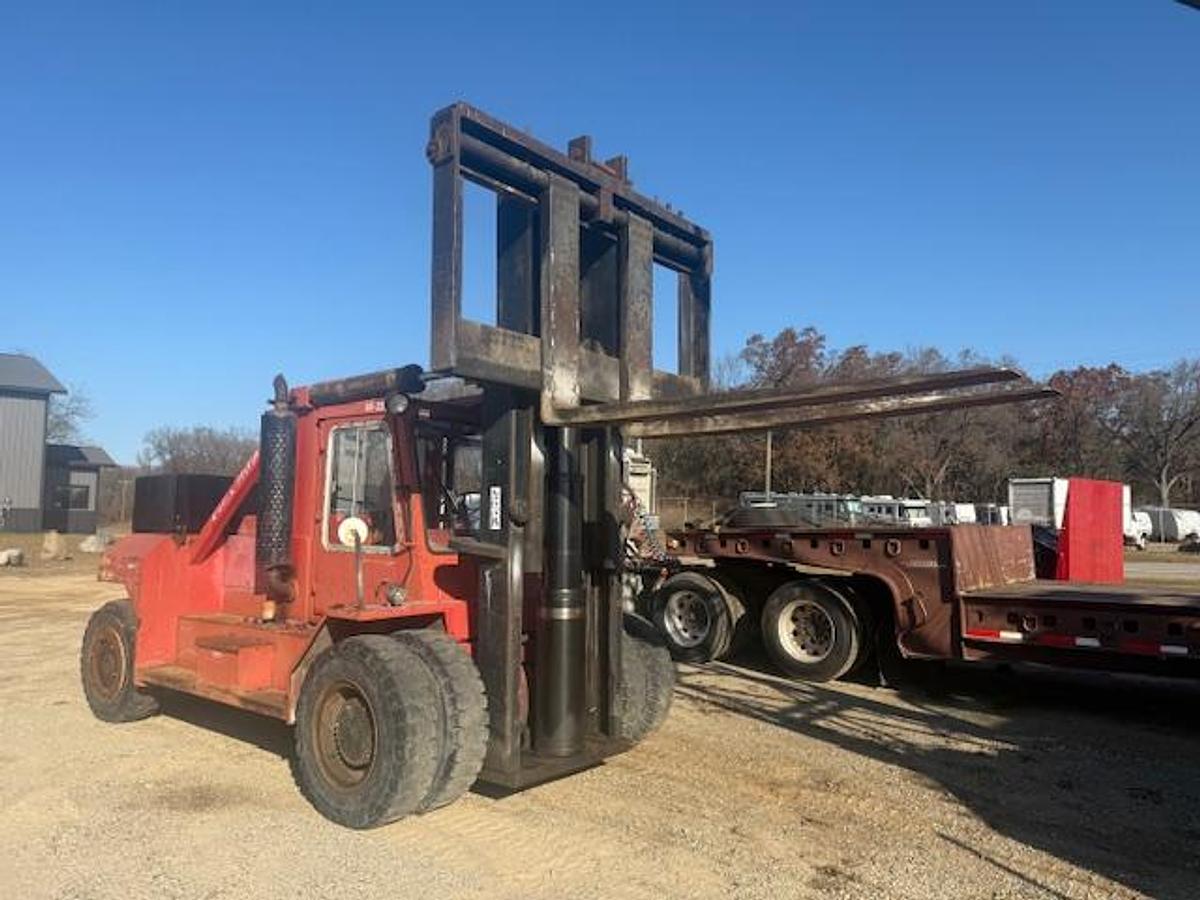 Used Bristal RS80 Forklift – Diesel Engine – Direct Lift Mast – 8’ Forks – Rigging Boom – 10.00-20 Tires