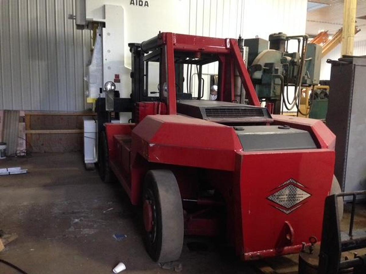 Used Bristal RS80 Forklift – 80,000 lb Capacity 24” Load Center – Cummins Engine – Direct Lift Mast – Hydraulic Boom