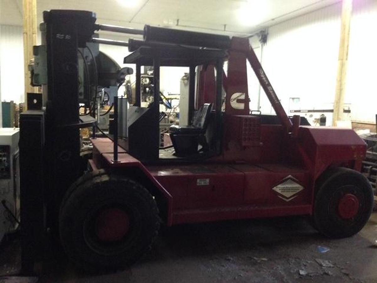 Used Bristal RS80 Forklift – 80,000 lb Capacity 24” Load Center – Cummins Engine – Direct Lift Mast – Hydraulic Boom