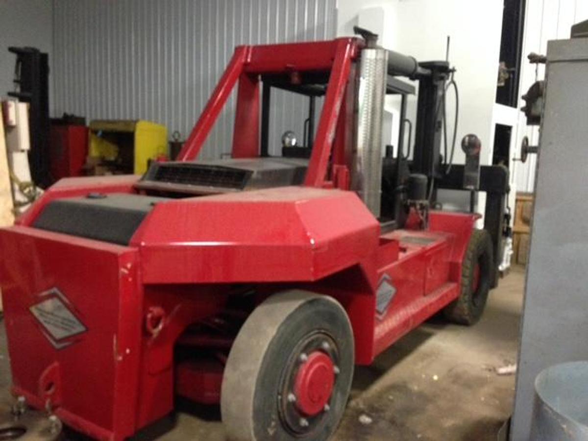 Used Bristal RS80 Forklift – 80,000 lb Capacity 24” Load Center – Cummins Engine – Direct Lift Mast – Hydraulic Boom