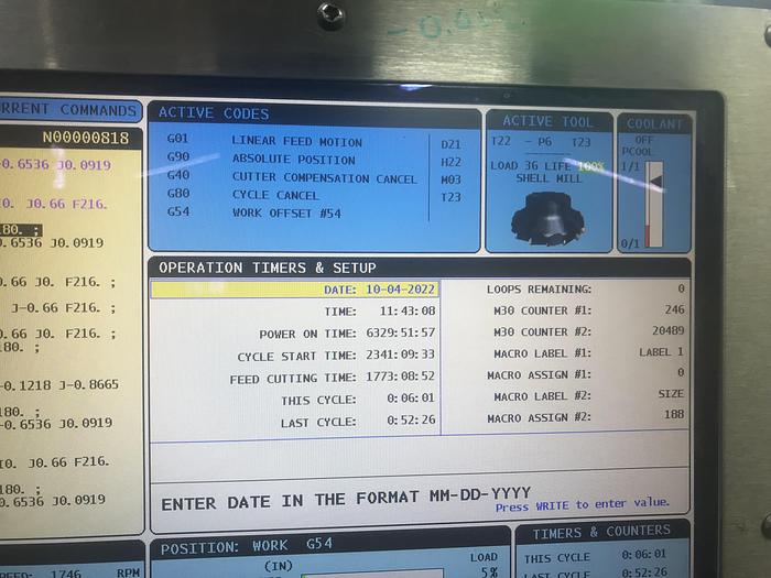 Used 2015 HAAS VF-3 CNC Vertical Machining Center