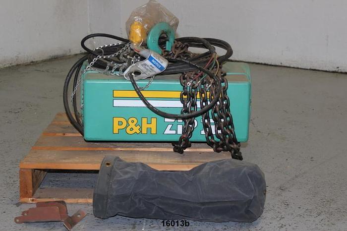 Unused P&H Harnischfeger 8H2452A5 Electric Chain Hoist, 2-Ton, 1 Hp, 1800 Rpm, 575 Volt, (Unused) #16013