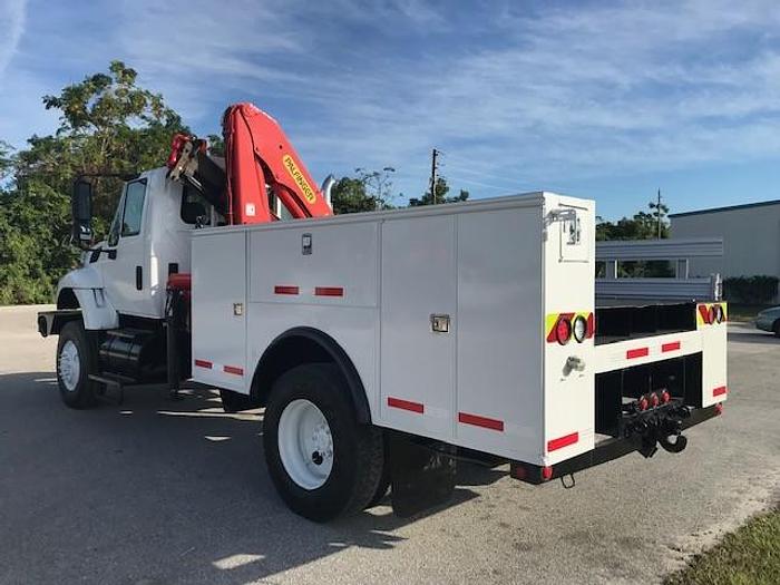 Used 2008 International 7300 4x4 Flatbed Knuckle Boom Truck - C44371