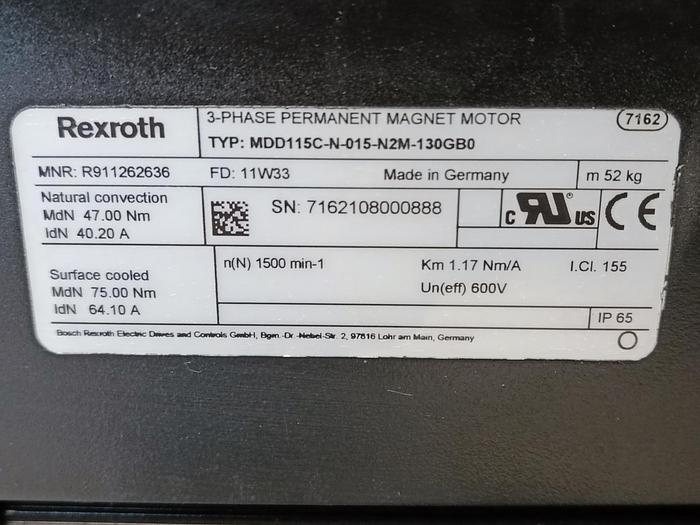 Sychronmotor mit Kugelgewindetrieb, MDD115C-N-015-N2M-130GB0, Rexroth, neuwertig