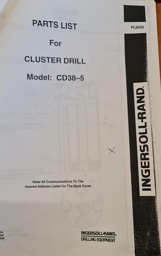 Usato Martello fondo foro INGERSOL RAND modello CD38-5 - Cluster Drill