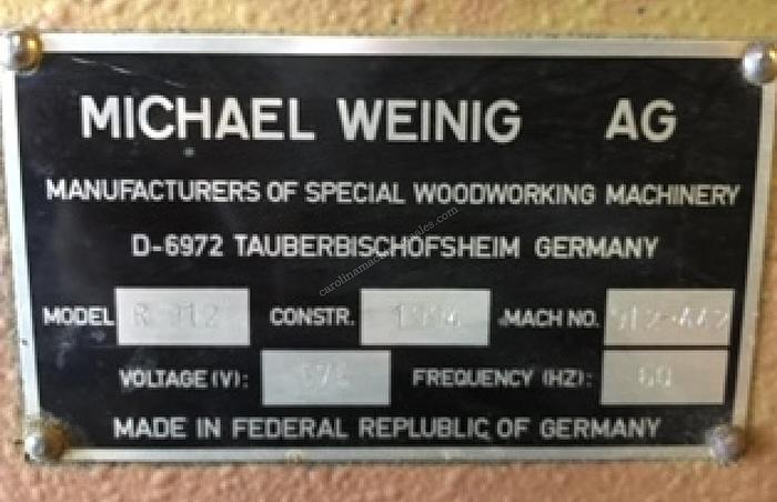 Used Weinig R912 Profile Grinder