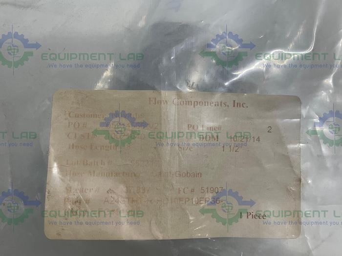 Used Sani-Tech  STHT-R-HD-1500 96" Silicone Hose w/ 1 1/2" Sanitary Fitting