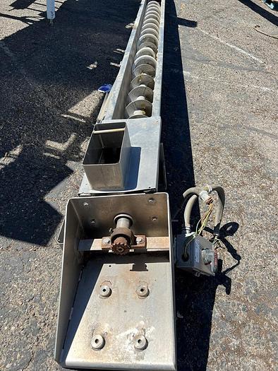 Used Conveyor, Screw, 8" x 30', Stainless Steel, 9" Deep Trough #S744710