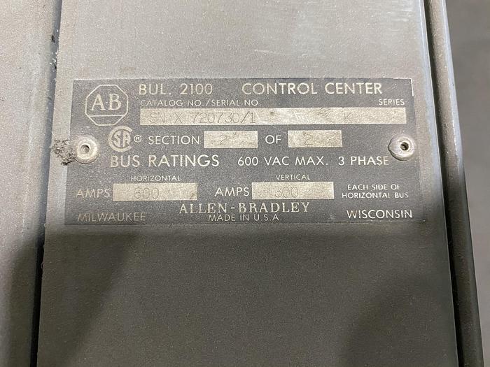 Used ALLEN BRADLEY CONTROL PANEL
