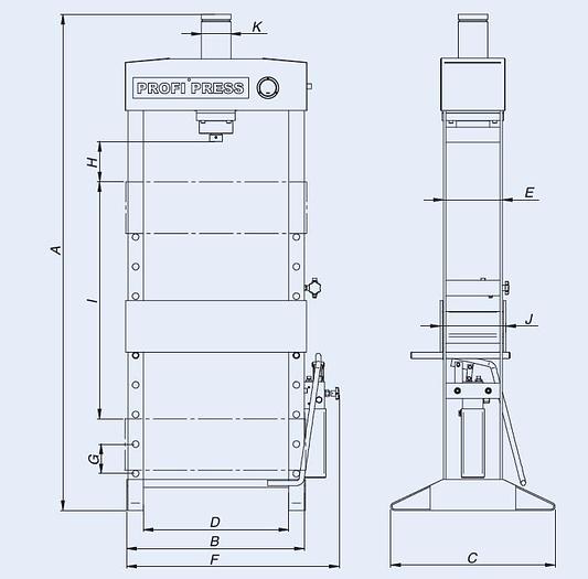 RHTC  30 ton HF2 with movable cylinder