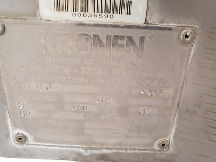 Used 2001 Kronen KUJ Dicer, Slicer, Strip Cutter