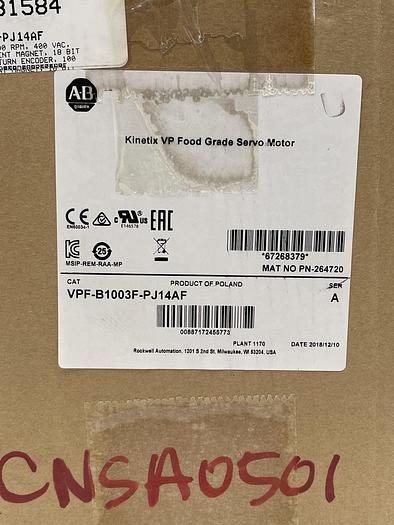 Allen-Bradley VPF-B1003F-PJ14AF SER A
