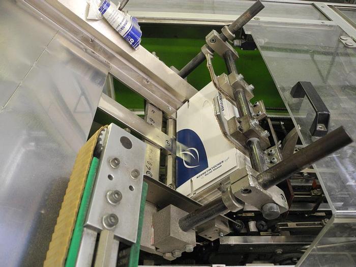 Used HARRO HOFLIGER FACIAL TISSUE CARTONER MODEL BK40-9