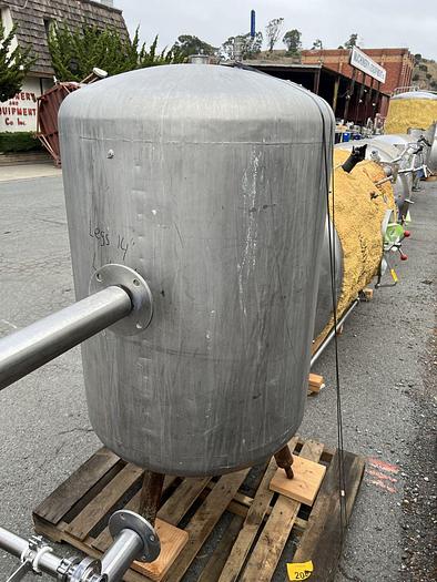 Used Tank, 200 Gallon, Stainless Steel, 36" Diameter, Dish Bottom #S744742