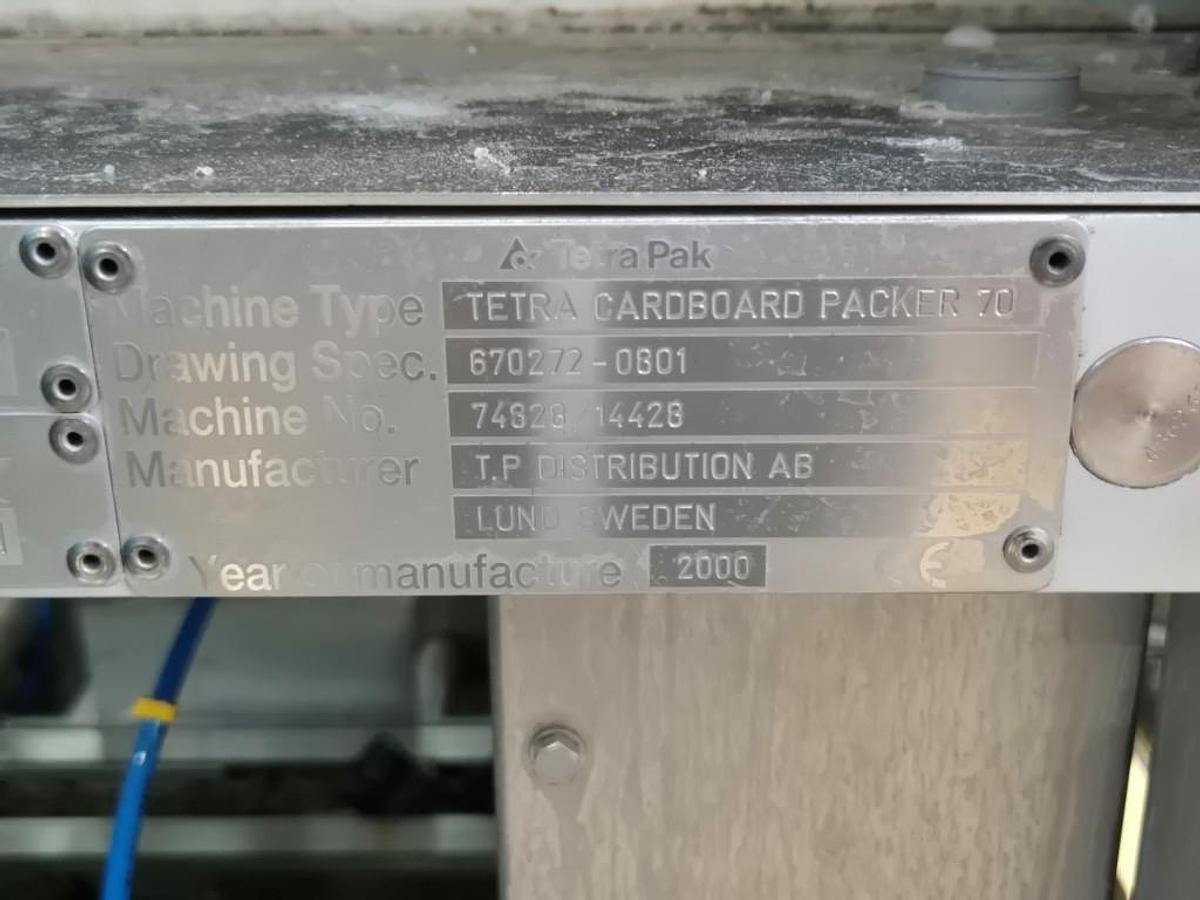 Used 1999 Tetra Pak TBA 19 250ml Prisma Filling Line